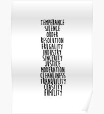 13 Virtues Poster