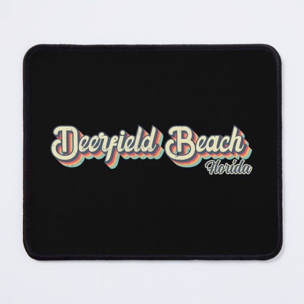 Item preview, Deerfield Beach City Florida Retro Vintage 70s rainbow designed and sold by Teelogic.