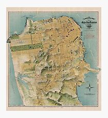 Vintage Map of San Francisco (1915) Photographic Print