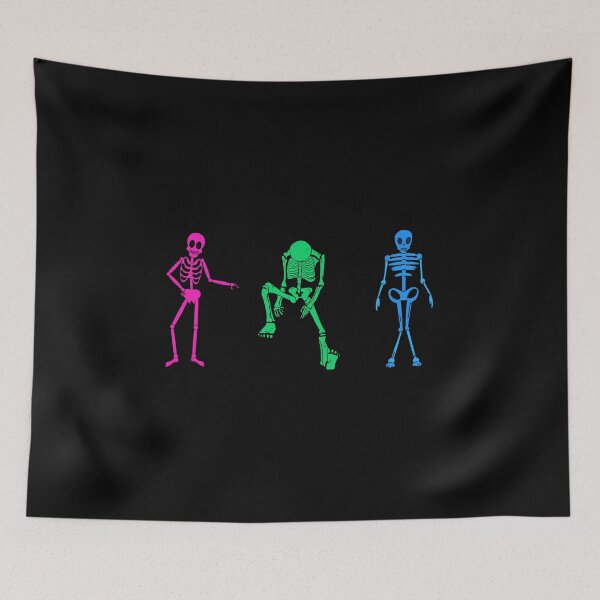 Item preview, Poly Halloween Skeletons. Polysexual Pride designed and sold by Subtle Pride Shop.