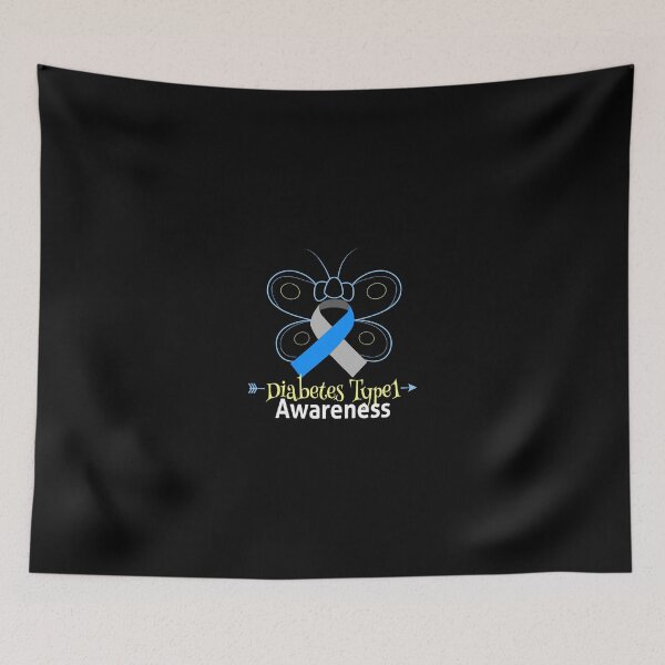 Item preview, Butterfly Diabetes Type 1 Ribbon Type 2 Diabetes Awareness designed and sold by adwickcynd1.