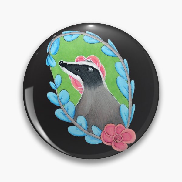 Item preview, Floral Badger (BB) designed and sold by MBsWorkshop.