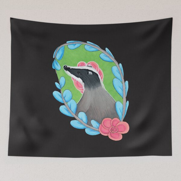 Item preview, Floral Badger (BB) designed and sold by MBsWorkshop.
