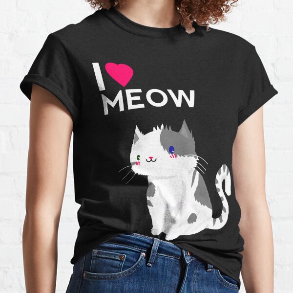 I love meow animal lover fun T-shirt classique