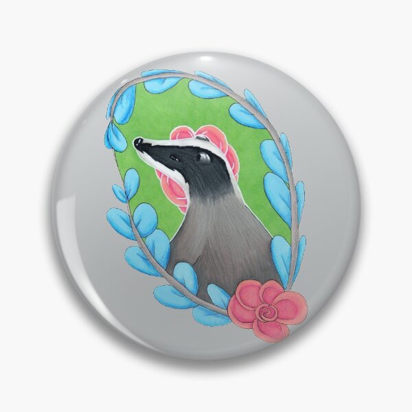 Item preview, Floral Badger (GB) designed and sold by MBsWorkshop.