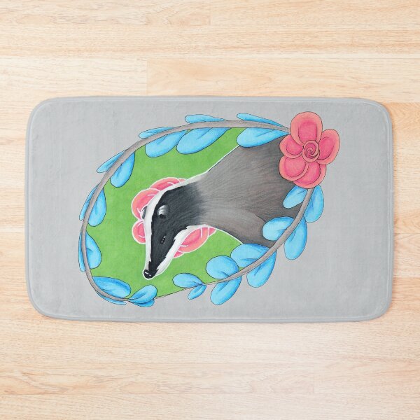 Item preview, Floral Badger (GB) designed and sold by MBsWorkshop.