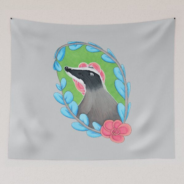 Item preview, Floral Badger (GB) designed and sold by MBsWorkshop.