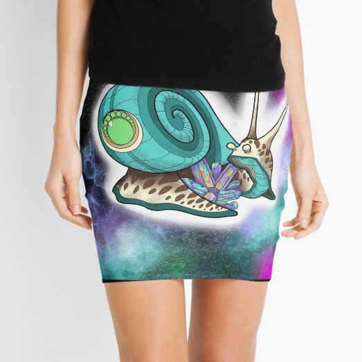 Space Snail Protects Crystal Mini Skirt