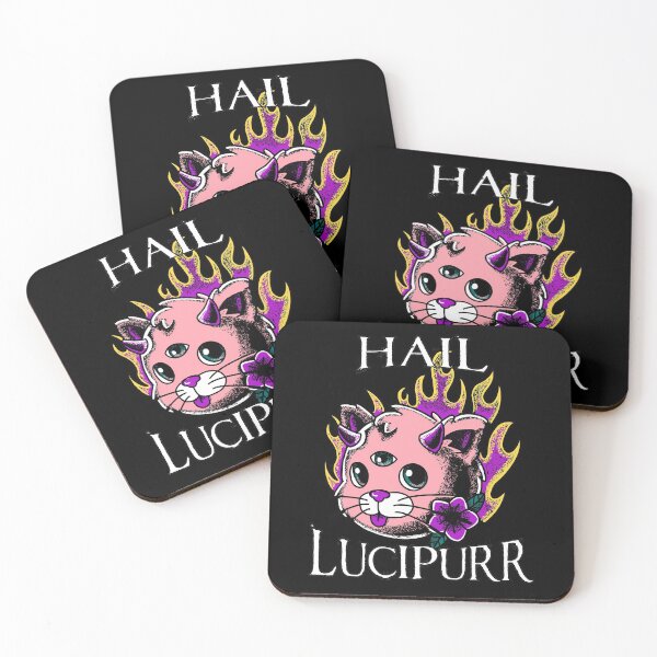 Item preview, Hail Lucipurr Pastel Goth Occult Cat designed and sold by ZavageDesigns.