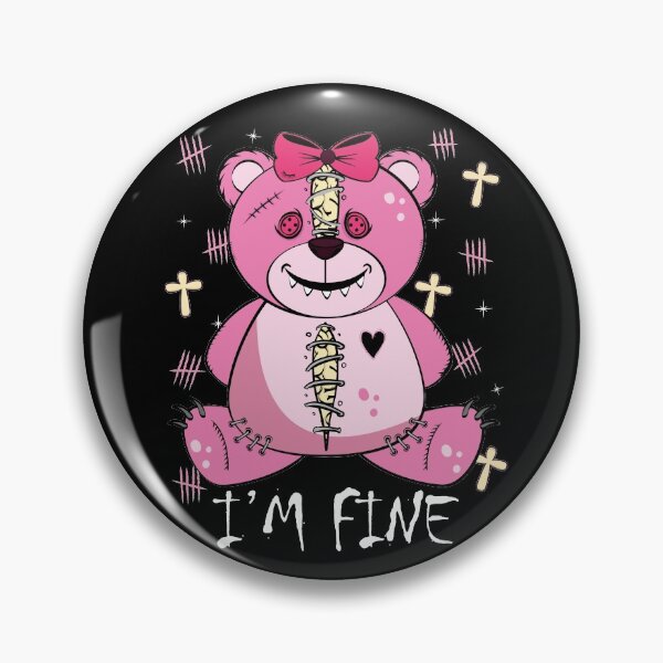 Item preview, Kawaii Pastel Goth Teddy Bear Emo designed and sold by ZavageDesigns.