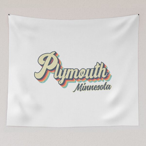 Item preview, Plymouth City Minnesota Retro Vintage 70s rainbow designed and sold by Teelogic.