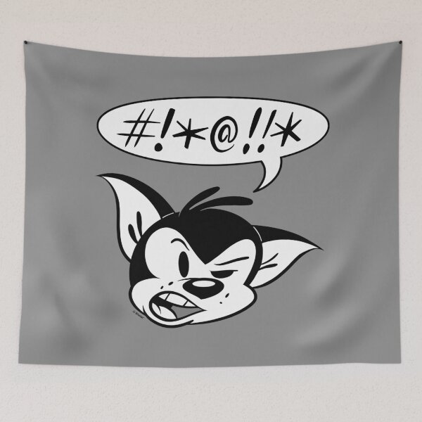 Item preview, Censored Bad Word Cat Retro 30s Cartoon Rubber Hose Style  designed and sold by skullislandprod.