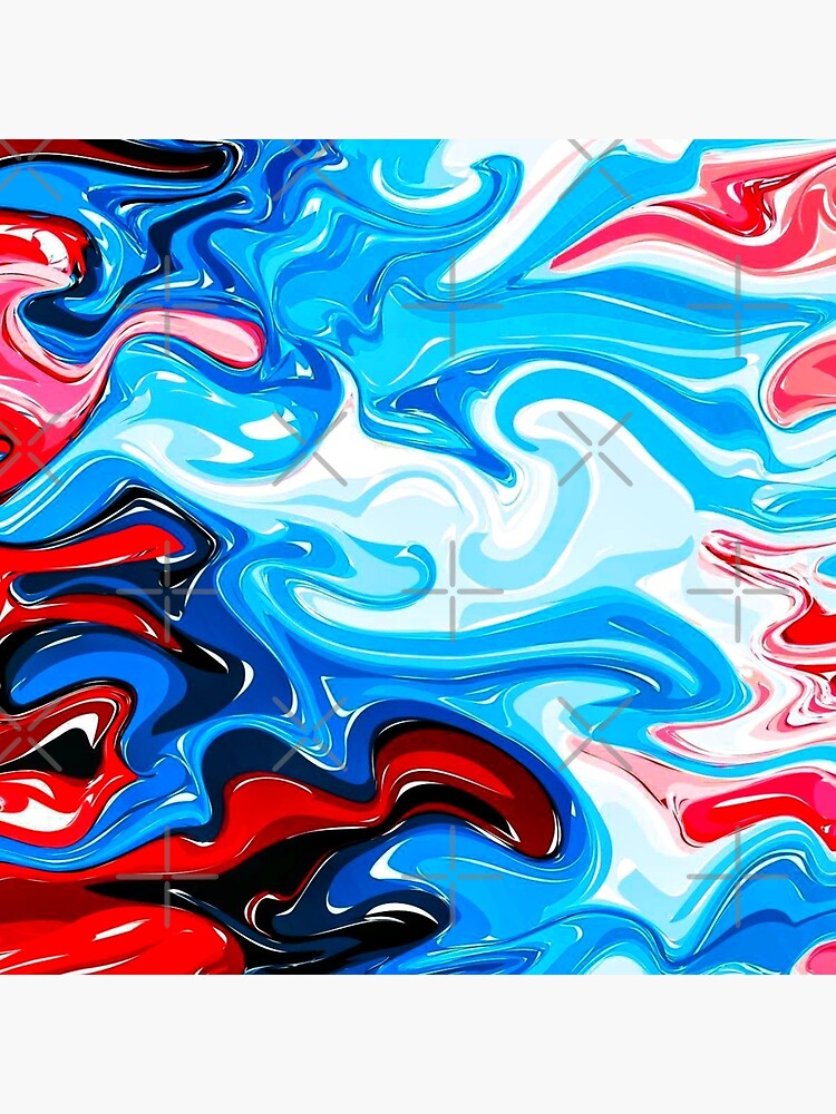 red-blue-and-white-abstract-poster-for-sale-by-theskullarmy-redbubble