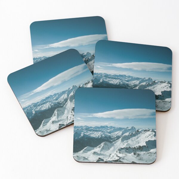 Item preview, Bird's Eye View Of Snow Capped Mountains - Winter Landscape designed and sold by Hassan  Adnan.