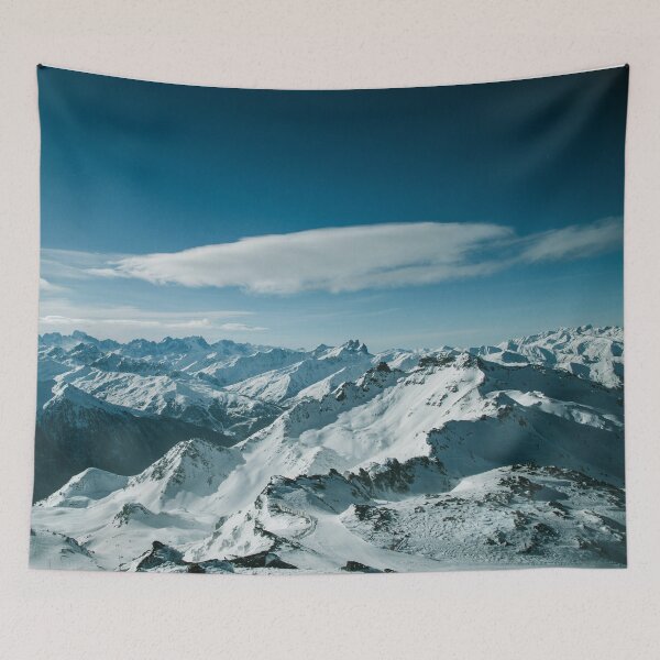 Item preview, Bird's Eye View Of Snow Capped Mountains - Winter Landscape designed and sold by Hassan  Adnan.