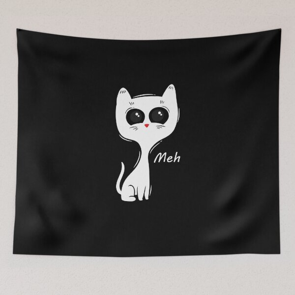 Item preview, funny meh cat for cat lovers - meh designed and sold by cruzzcreation.
