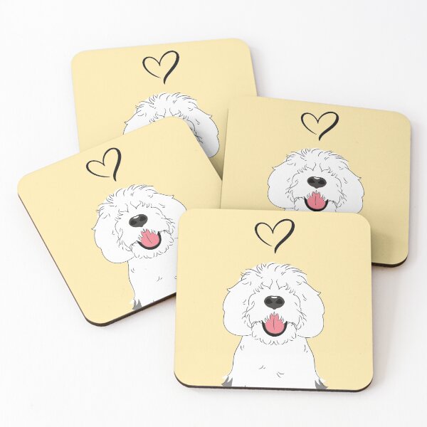 Item preview, LOVE Gray Grey and White Sheepadoodle 1 designed and sold by Lulupainting.