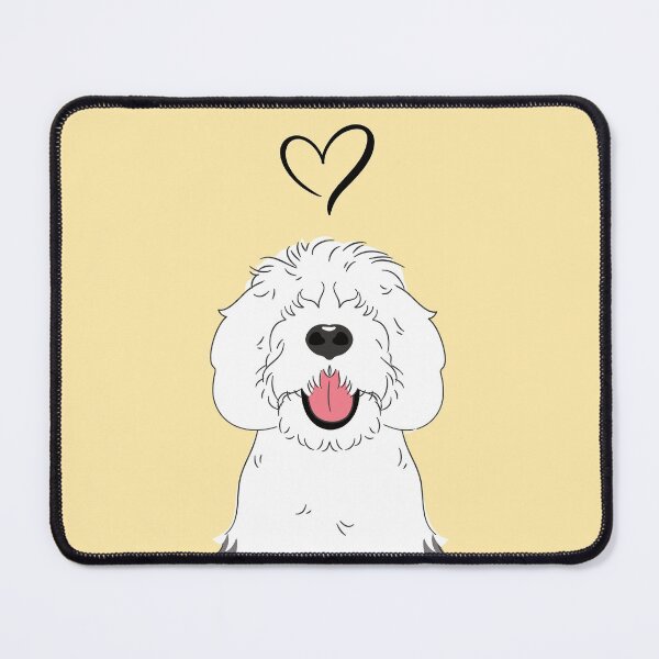 Item preview, LOVE Gray Grey and White Sheepadoodle 1 designed and sold by Lulupainting.
