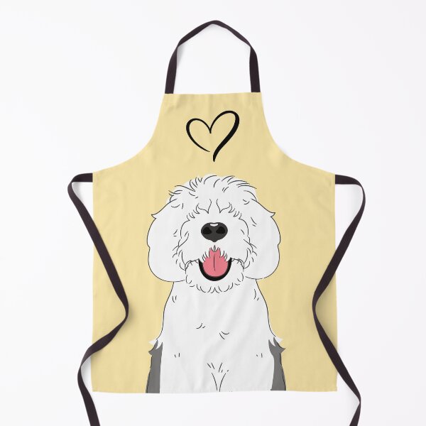 Item preview, LOVE Gray Grey and White Sheepadoodle 1 designed and sold by Lulupainting.
