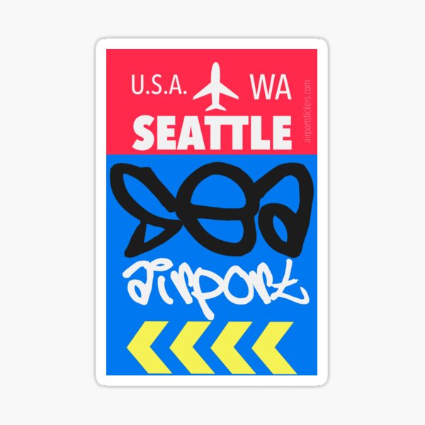Vista previa del artículo con la obra «Código de aeropuerto SEA 909», diseñado y vendido por airportstickers K. G..