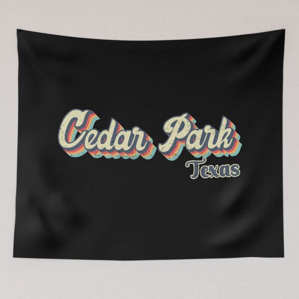 Item preview, Cedar Park City Texas Retro Vintage 70s rainbow designed and sold by Teelogic.