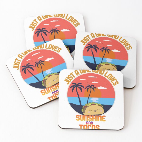 Item preview, JUST A GIRL WHO LOVES SUNSHINE AND TACOS designed and sold by Marakstore.
