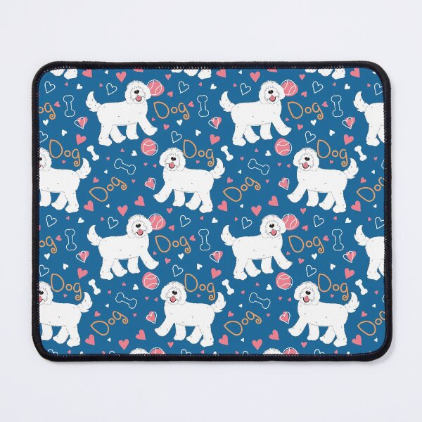 Item preview, Cute White Sheepadoodle Dog designed and sold by Lulupainting.