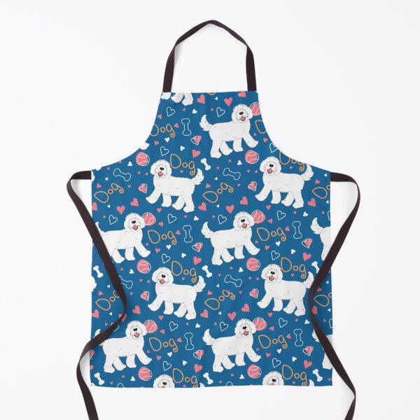 Item preview, Cute White Sheepadoodle Dog designed and sold by Lulupainting.
