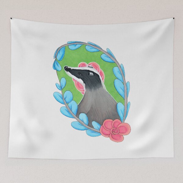Item preview, Floral Badger (WB) designed and sold by MBsWorkshop.