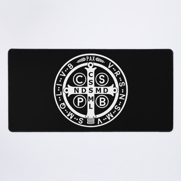 Item preview, Saint Benedict Medal Black White designed and sold by Beltschazar.