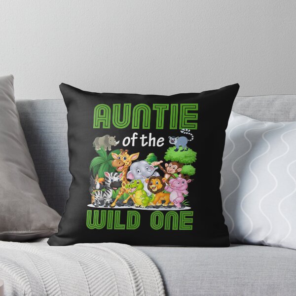 Artikelvorschau, Auntie of the Wild One Zoo Birthday Safari Jungle Animals T-Shirt entworfen und verkauft von Amancio-Scott.