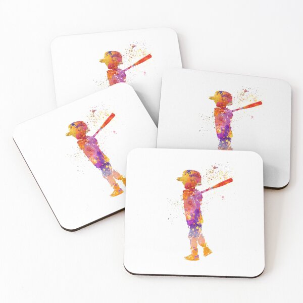 Item preview, Boy plays baseball in watercolor designed and sold by paulrommer.