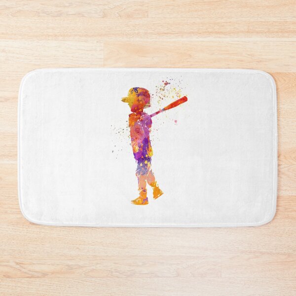 Item preview, Boy plays baseball in watercolor designed and sold by paulrommer.