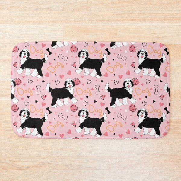 Item preview, Cute Black and White Sheepadoodle Dog designed and sold by Lulupainting.