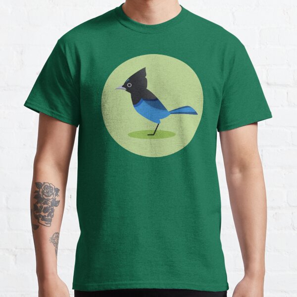 Stellar Blue Jay dark shirt, Zazzle