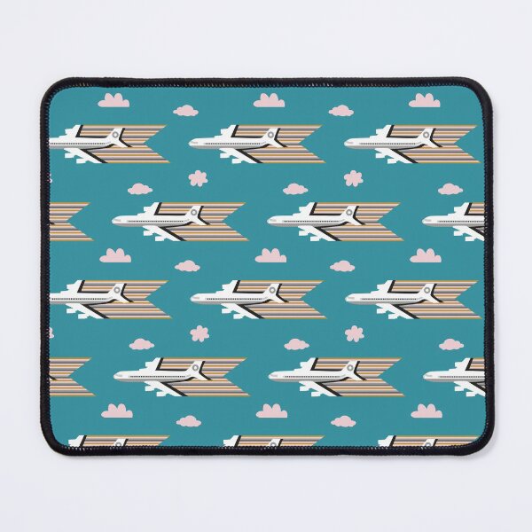 Item preview, white airplanes on lagoon blue sky designed and sold by colorofmagic.