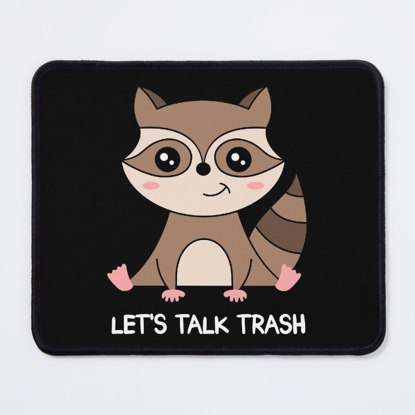 Item preview, Gossiping Raccoon "LET'S TALK TRASH" designed and sold by TashaVector.