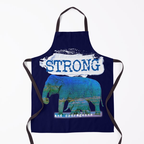 Item preview, Bible Verse Strong and Courageous Colourful Elephants - Christian Design designed and sold by TheKingdomAttic.
