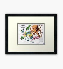 Vintage Political Cartoon Map of Europe (1877) Framed Print