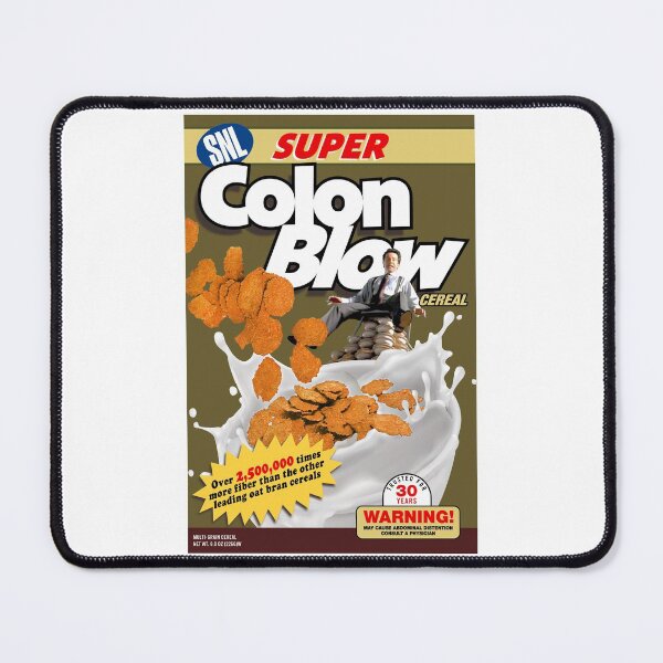 Colon Blow High Fiber Cereal Parody Breakfast Foods Box Mouse Pad