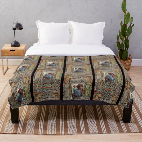 Item preview, ANTIQUE ROMAN WOMAN FIGURE WITH POMPEII MOSAICS PATCHWORK  designed and sold by drigue.