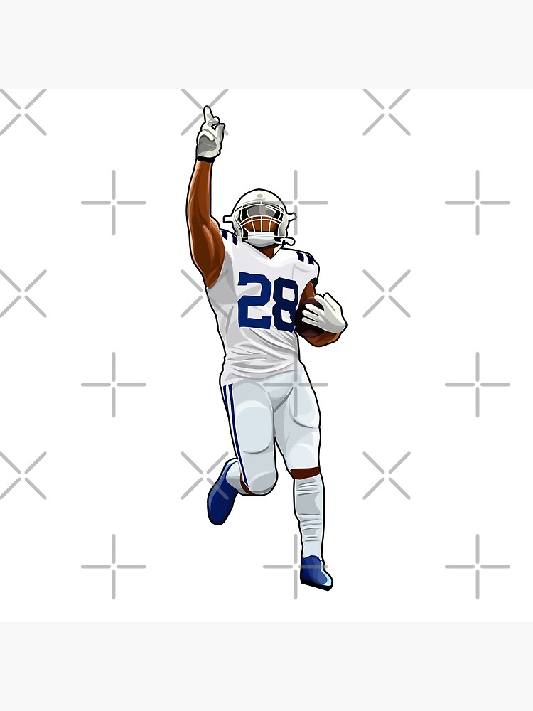 Jonathan Taylor Poster Indianapolis Colts Canvas Wrap Wall -   Denmark