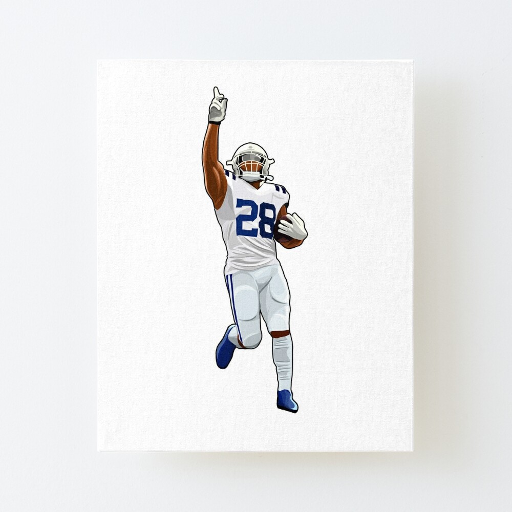 Jonathan Taylor Poster Indianapolis Colts Canvas Wrap Wall -   Denmark