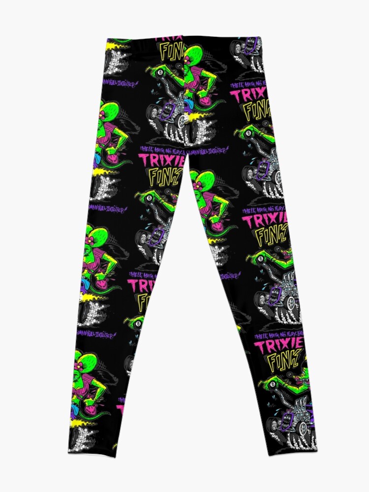 Disover Official Rat Fink Trixie Black Hell Hath No Fury Merchandise Leggings