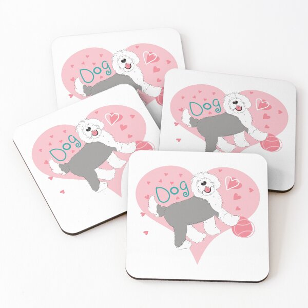 Item preview, Cute Grey Gray and White Sheepadoodle Dog designed and sold by Lulupainting.