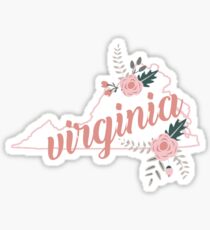 Virginia Floral Roses Sticker
