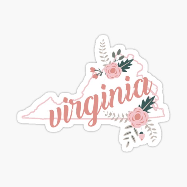 Virginia Floral Roses Sticker