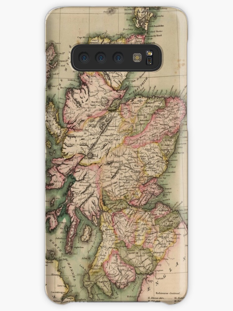Vintage World Map 1801 Samsung S10 Case
