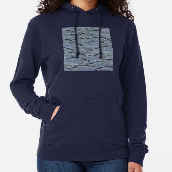 Muikku Vendace Finnish Fish navy blue pattern Lightweight Hoodie