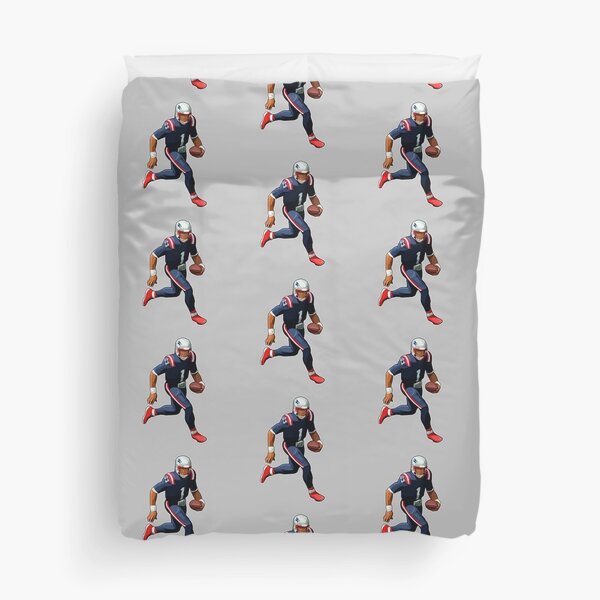 CamNewton Runs With Ball Duvet Cover